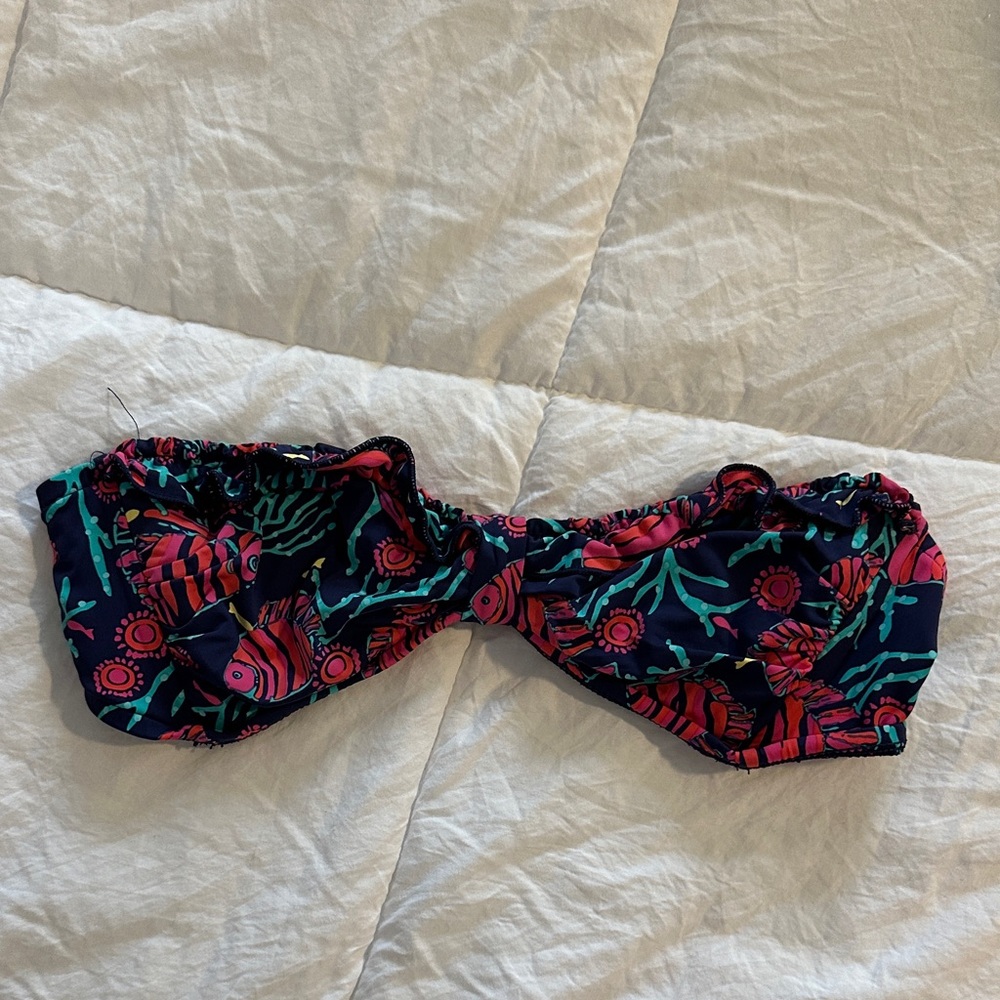 Lilly Pulitzer Pink and Blue Bikini Top